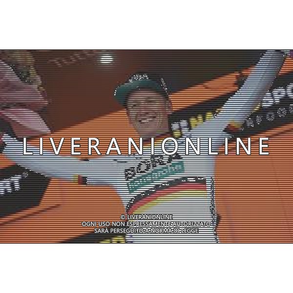 12-05-2019 Giro D\'italia; Tappa 02 Bologna - Fucecchio; 2019, Bora - Hansgrohe; Ackermann, Pascal; Fucecchio; - ARRIVO E PODIO ©SIROTTI / AGENZIA ALDO LIVERANI SAS