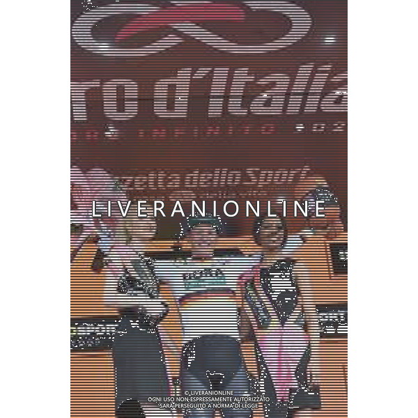 12-05-2019 Giro D\'italia; Tappa 02 Bologna - Fucecchio; 2019, Bora - Hansgrohe; Ackermann, Pascal; Fucecchio; - ARRIVO E PODIO ©SIROTTI / AGENZIA ALDO LIVERANI SAS