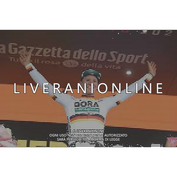 12-05-2019 Giro D\'italia; Tappa 02 Bologna - Fucecchio; 2019, Bora - Hansgrohe; Ackermann, Pascal; Fucecchio; - ARRIVO E PODIO ©SIROTTI / AGENZIA ALDO LIVERANI SAS