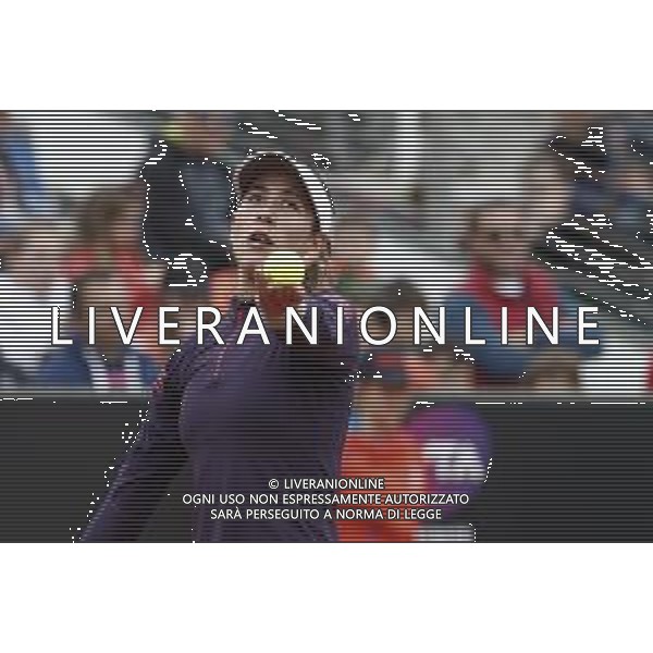 Roma 13/05/2019 - INTERNAZIONALI BNL D\' Italia 2019 - Saisai Zheng vs Gabrine Muguruza nella foto: Gabrine Muguruza ©Claudio Zamagni/Agenzia Aldo Liverani s.a.s. Gabrine Muguruza in action during the Woman Singles match between Saisai Zheng and Gabrine Muguruza at the The Internazionali BNL d\'Italia 2019 at Foro Italico on May 13, 2015 in Rome, Italy. / AGENZIA ALDO LIVERANI SAS