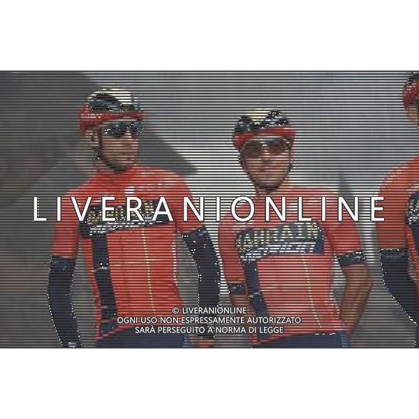 13-05-2019 Giro D\'italia; Tappa 03 Vinci - Orbetello; 2019, Bahrain - Merida; Nibali, Vincenzo; Pozzovivo, Domenico; Vinci; ©SIROTTI / AGENZIA ALDO LIVERANI SAS