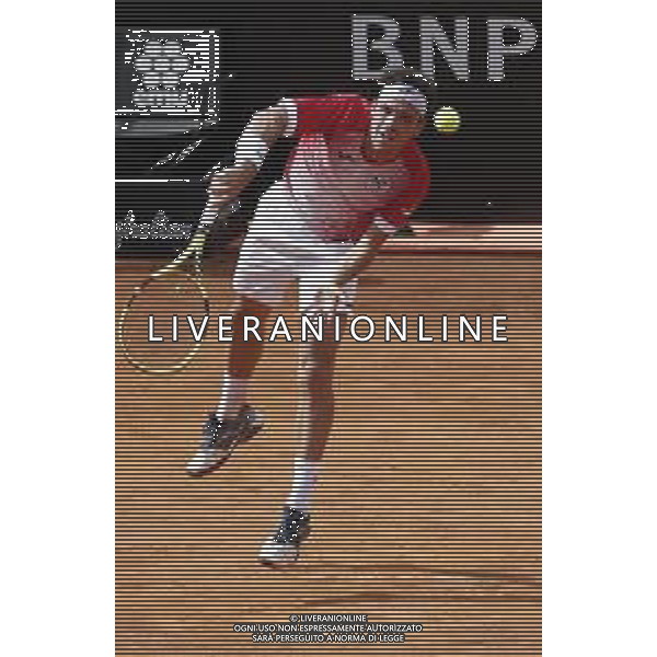 Roma 13/05/2019 - INTERNAZIONALI BNL D\' Italia 2019 - Alex de Minaur vs Marco Cecchinato nella foto: Marco Cecchinato ©Claudio Zamagni/Agenzia Aldo Liverani s.a.s. Marco Cecchinato in action during the Woman Singles match between Alex de Minaur and Marco Cecchinato at the The Internazionali BNL d\'Italia 2019 at Foro Italico on May 13, 2015 in Rome, Italy. / AGENZIA ALDO LIVERANI SAS
