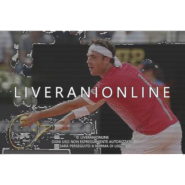 Roma 13/05/2019 - INTERNAZIONALI BNL D\' Italia 2019 - Alex de Minaur vs Marco Cecchinato nella foto: Marco Cecchinato ©Claudio Zamagni/Agenzia Aldo Liverani s.a.s. Marco Cecchinato in action during the Woman Singles match between Alex de Minaur and Marco Cecchinato at the The Internazionali BNL d\'Italia 2019 at Foro Italico on May 13, 2015 in Rome, Italy. / AGENZIA ALDO LIVERANI SAS