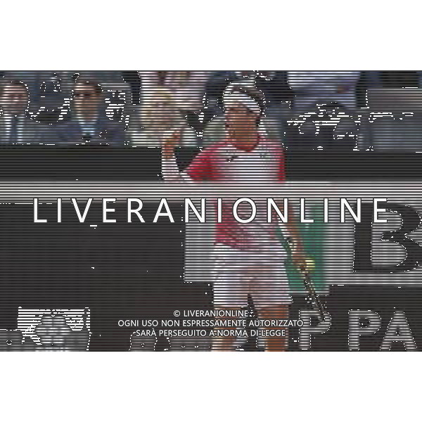 Roma 13/05/2019 - INTERNAZIONALI BNL D\' Italia 2019 - Alex de Minaur vs Marco Cecchinato nella foto: Marco Cecchinato ©Claudio Zamagni/Agenzia Aldo Liverani s.a.s. Marco Cecchinato in action during the Woman Singles match between Alex de Minaur and Marco Cecchinato at the The Internazionali BNL d\'Italia 2019 at Foro Italico on May 13, 2015 in Rome, Italy. / AGENZIA ALDO LIVERANI SAS