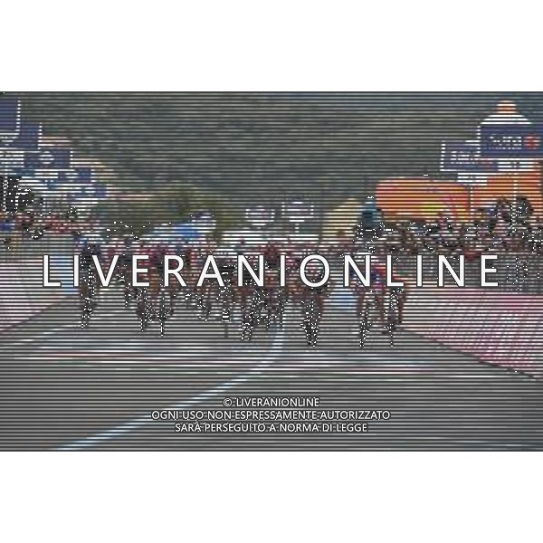 13-05-2019 Giro D\'italia; Tappa 03 Vinci - Orbetello; 2019, Uae - Emirates; 2019, Deceunick - Quickstep; 2019, Bora - Hansgrohe; 2019, Groupama - Fdj; Gaviria Rendon, Fernando; Viviani, Elia; Ackermann, Pascal; Demare, Arnaud; Orbetello; ©SIROTTI / AGENZIA ALDO LIVERANI SAS