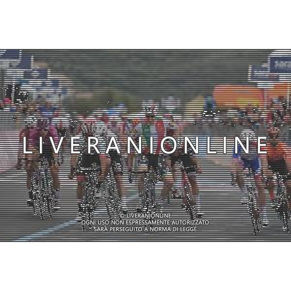 13-05-2019 Giro D\'italia; Tappa 03 Vinci - Orbetello; 2019, Uae - Emirates; 2019, Deceunick - Quickstep; 2019, Bora - Hansgrohe; 2019, Groupama - Fdj; Gaviria Rendon, Fernando; Viviani, Elia; Ackermann, Pascal; Demare, Arnaud; Orbetello; ©SIROTTI / AGENZIA ALDO LIVERANI SAS