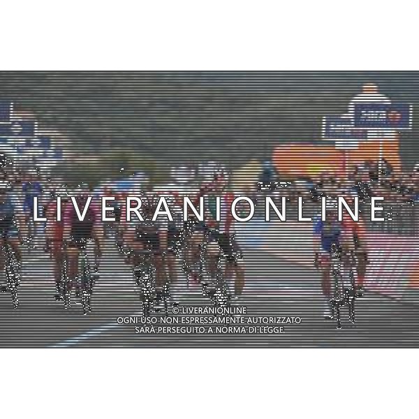 13-05-2019 Giro D\'italia; Tappa 03 Vinci - Orbetello; 2019, Uae - Emirates; 2019, Deceunick - Quickstep; 2019, Bora - Hansgrohe; 2019, Groupama - Fdj; Gaviria Rendon, Fernando; Viviani, Elia; Ackermann, Pascal; Demare, Arnaud; Orbetello; ©SIROTTI / AGENZIA ALDO LIVERANI SAS