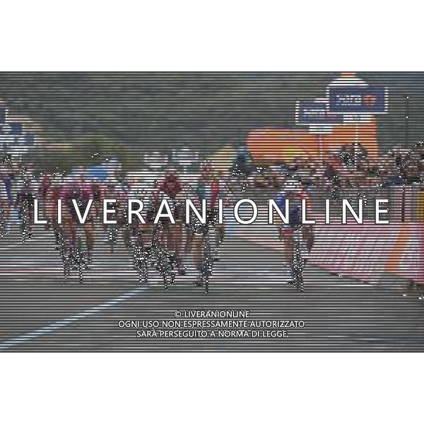 13-05-2019 Giro D\'italia; Tappa 03 Vinci - Orbetello; 2019, Uae - Emirates; 2019, Deceunick - Quickstep; 2019, Bora - Hansgrohe; 2019, Groupama - Fdj; Gaviria Rendon, Fernando; Viviani, Elia; Ackermann, Pascal; Demare, Arnaud; Orbetello; ©SIROTTI / AGENZIA ALDO LIVERANI SAS