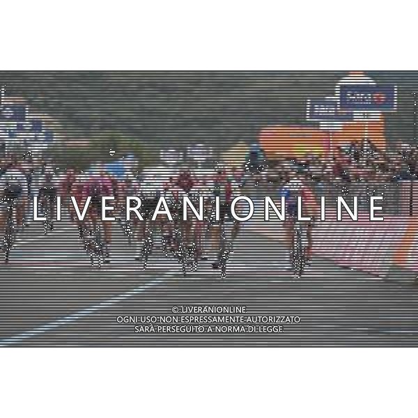 13-05-2019 Giro D\'italia; Tappa 03 Vinci - Orbetello; 2019, Uae - Emirates; 2019, Deceunick - Quickstep; 2019, Bora - Hansgrohe; 2019, Groupama - Fdj; Gaviria Rendon, Fernando; Viviani, Elia; Ackermann, Pascal; Demare, Arnaud; Orbetello; ©SIROTTI / AGENZIA ALDO LIVERANI SAS