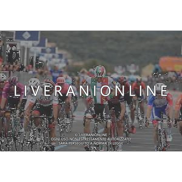 13-05-2019 Giro D\'italia; Tappa 03 Vinci - Orbetello; 2019, Uae - Emirates; 2019, Deceunick - Quickstep; Gaviria Rendon, Fernando; Viviani, Elia; Orbetello; ©SIROTTI / AGENZIA ALDO LIVERANI SAS