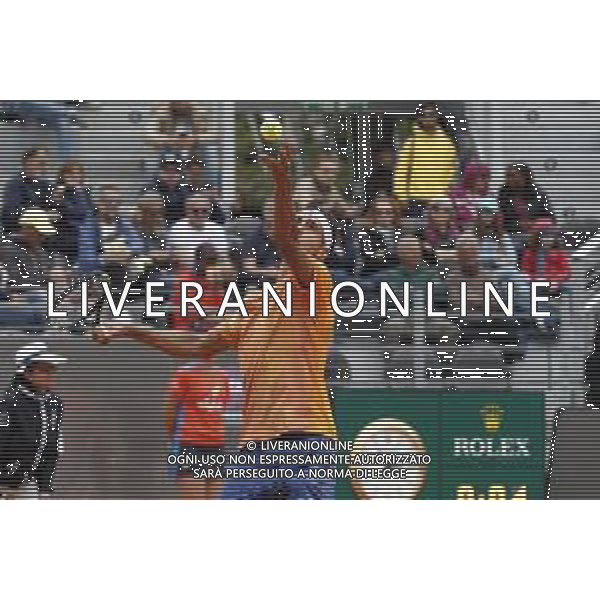 Roma 13/05/2019 - INTERNAZIONALI BNL D\' Italia 2019 - Lorenzo Sonego vs Karen Khachaanov nella foto: Lorenzo Sonego ©Claudio Zamagni/Agenzia Aldo Liverani s.a.s. Lorenzo Sonego in action during the Woman Singles match between Lorenzo Sonego and Karen Khachaanov at the The Internazionali BNL d\'Italia 2019 at Foro Italico on May 13, 2015 in Rome, Italy. / AGENZIA ALDO LIVERANI SAS