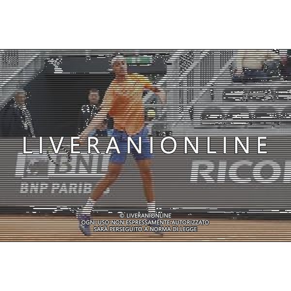 Roma 13/05/2019 - INTERNAZIONALI BNL D\' Italia 2019 - Lorenzo Sonego vs Karen Khachaanov nella foto: Lorenzo Sonego ©Claudio Zamagni/Agenzia Aldo Liverani s.a.s. Lorenzo Sonego in action during the Woman Singles match between Lorenzo Sonego and Karen Khachaanov at the The Internazionali BNL d\'Italia 2019 at Foro Italico on May 13, 2015 in Rome, Italy. / AGENZIA ALDO LIVERANI SAS
