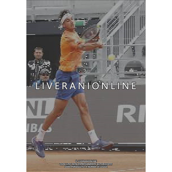 Roma 13/05/2019 - INTERNAZIONALI BNL D\' Italia 2019 - Lorenzo Sonego vs Karen Khachaanov nella foto: Lorenzo Sonego ©Claudio Zamagni/Agenzia Aldo Liverani s.a.s. Lorenzo Sonego in action during the Woman Singles match between Lorenzo Sonego and Karen Khachaanov at the The Internazionali BNL d\'Italia 2019 at Foro Italico on May 13, 2015 in Rome, Italy. / AGENZIA ALDO LIVERANI SAS