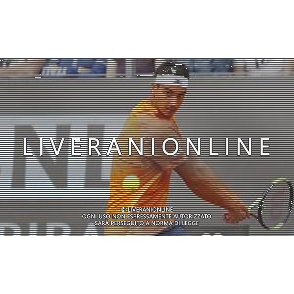Roma 13/05/2019 - INTERNAZIONALI BNL D\' Italia 2019 - Lorenzo Sonego vs Karen Khachaanov nella foto: Lorenzo Sonego ©Claudio Zamagni/Agenzia Aldo Liverani s.a.s. Lorenzo Sonego in action during the Woman Singles match between Lorenzo Sonego and Karen Khachaanov at the The Internazionali BNL d\'Italia 2019 at Foro Italico on May 13, 2015 in Rome, Italy. / AGENZIA ALDO LIVERANI SAS