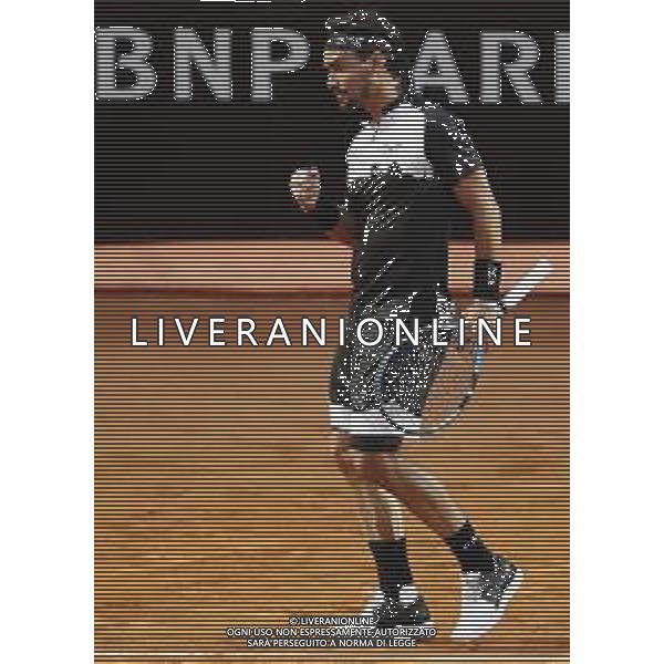 Roma 13/05/2019 - INTERNAZIONALI BNL D\' Italia 2019 - Jo-Wilfried Tsonga vs Fabio Fognini nella foto: Esultanza Fabio Fognini ©Claudio Zamagni/Agenzia Aldo Liverani s.a.s. Fabio Fognini in action during the Mens Singles match between Jo-Wilfried Tsonga and Fabio Fognini at the The Internazionali BNL d\'Italia 2019 at Foro Italico on May 13, 2015 in Rome, Italy. / AGENZIA ALDO LIVERANI SAS