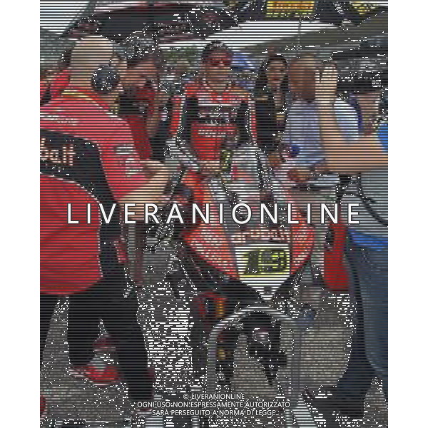 IMOLA 11 05 2019 SUPERBIKE GARA 1 ALVARO BAUTISTA CONTRO LA PISTA ©SANNA / AGENZIA ALDO LIVERANI SAS