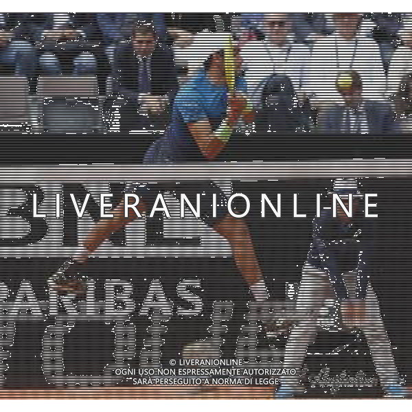 Roma 13/05/2019 - INTERNAZIONALI BNL D\' Italia 2019 - Alexander Zverev vs Matteo Berrettini - nella foto: Matteo Berrettini ©Claudio Zamagni/Agenzia Aldo Liverani s.a.s. Matteo Berrettini during the mens match between Alexander Zverev and Matteo Berrettini at the The Internazionali BNL d\'Italia 2019 at Foro Italico on May 14, 2019 in Rome, Italy. / AGENZIA ALDO LIVERANI SAS