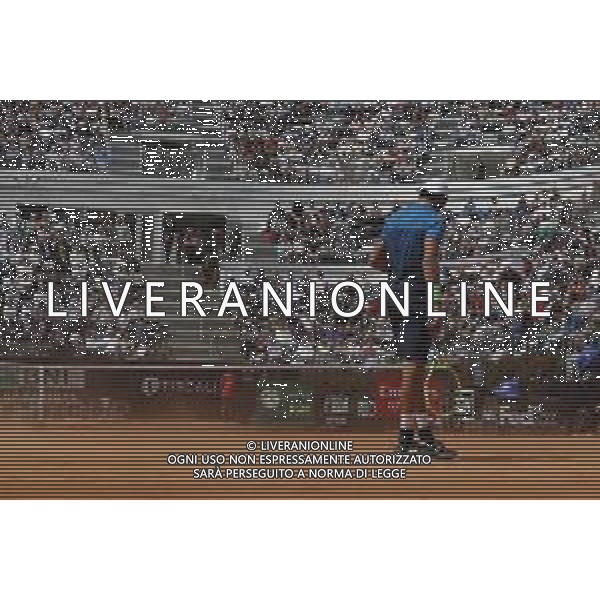 Roma 13/05/2019 - INTERNAZIONALI BNL D\' Italia 2019 - Alexander Zverev vs Matteo Berrettini - nella foto: Matteo Berrettini ©Claudio Zamagni/Agenzia Aldo Liverani s.a.s. Matteo Berrettini during the mens match between Alexander Zverev and Matteo Berrettini at the The Internazionali BNL d\'Italia 2019 at Foro Italico on May 14, 2019 in Rome, Italy. / AGENZIA ALDO LIVERANI SAS