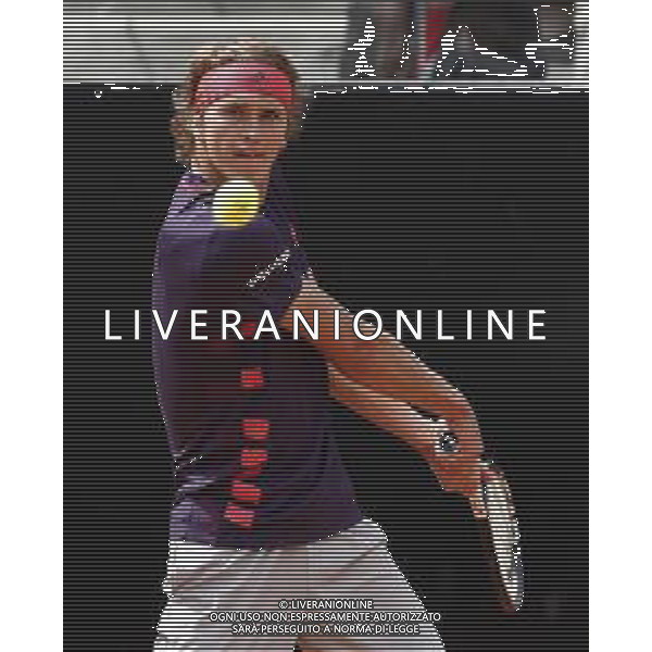 Roma 13/05/2019 - INTERNAZIONALI BNL D\' Italia 2019 - Alexander Zverev vs Matteo Berrettini - nella foto: Alexander Zverev ©Claudio Zamagni/Agenzia Aldo Liverani s.a.s. Alexander Zverev during the mens match between Alexander Zverev and Matteo Berrettini at the The Internazionali BNL d\'Italia 2019 at Foro Italico on May 14, 2019 in Rome, Italy. / AGENZIA ALDO LIVERANI SAS