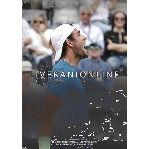 Roma 13/05/2019 - INTERNAZIONALI BNL D\' Italia 2019 - Alexander Zverev vs Matteo Berrettini - nella foto: Matteo Berrettini ©Claudio Zamagni/Agenzia Aldo Liverani s.a.s. Matteo Berrettini during the mens match between Alexander Zverev and Matteo Berrettini at the The Internazionali BNL d\'Italia 2019 at Foro Italico on May 14, 2019 in Rome, Italy. / AGENZIA ALDO LIVERANI SAS