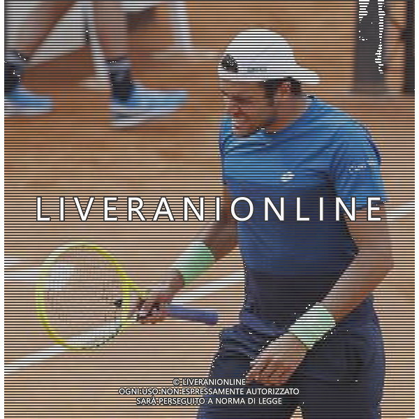 Roma 13/05/2019 - INTERNAZIONALI BNL D\' Italia 2019 - Alexander Zverev vs Matteo Berrettini - nella foto: Esultanza Matteo Berrettini©Claudio Zamagni/Agenzia Aldo Liverani s.a.s. Matteo Berrettini during the mens match between Alexander Zverev and Matteo Berrettini at the The Internazionali BNL d\'Italia 2019 at Foro Italico on May 14, 2019 in Rome, Italy. / AGENZIA ALDO LIVERANI SAS