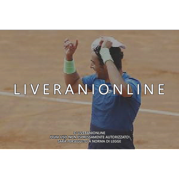 Roma 13/05/2019 - INTERNAZIONALI BNL D\' Italia 2019 - Alexander Zverev vs Matteo Berrettini - nella foto: Esultanza Matteo Berrettini ©Claudio Zamagni/Agenzia Aldo Liverani s.a.s. Matteo Berrettini during the mens match between Alexander Zverev and Matteo Berrettini at the The Internazionali BNL d\'Italia 2019 at Foro Italico on May 14, 2019 in Rome, Italy. / AGENZIA ALDO LIVERANI SAS