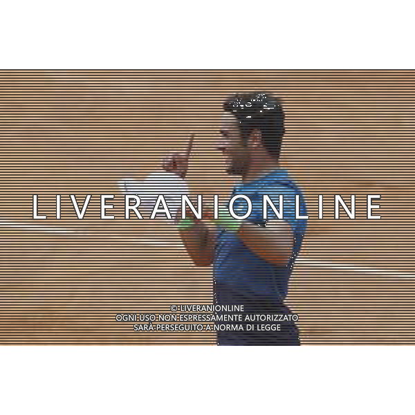 Roma 13/05/2019 - INTERNAZIONALI BNL D\' Italia 2019 - Alexander Zverev vs Matteo Berrettini - nella foto: Esultanza Matteo Berrettini ©Claudio Zamagni/Agenzia Aldo Liverani s.a.s. Esultanza Matteo Berrettini during the mens match between Alexander Zverev and Matteo Berrettini at the The Internazionali BNL d\'Italia 2019 at Foro Italico on May 14, 2019 in Rome, Italy. / AGENZIA ALDO LIVERANI SAS