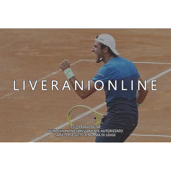 Roma 13/05/2019 - INTERNAZIONALI BNL D\' Italia 2019 - Alexander Zverev vs Matteo Berrettini - nella foto: Esultanza Matteo Berrettini ©Claudio Zamagni/Agenzia Aldo Liverani s.a.s. Matteo Berrettini during the mens match between Alexander Zverev and Matteo Berrettini at the The Internazionali BNL d\'Italia 2019 at Foro Italico on May 14, 2019 in Rome, Italy. / AGENZIA ALDO LIVERANI SAS