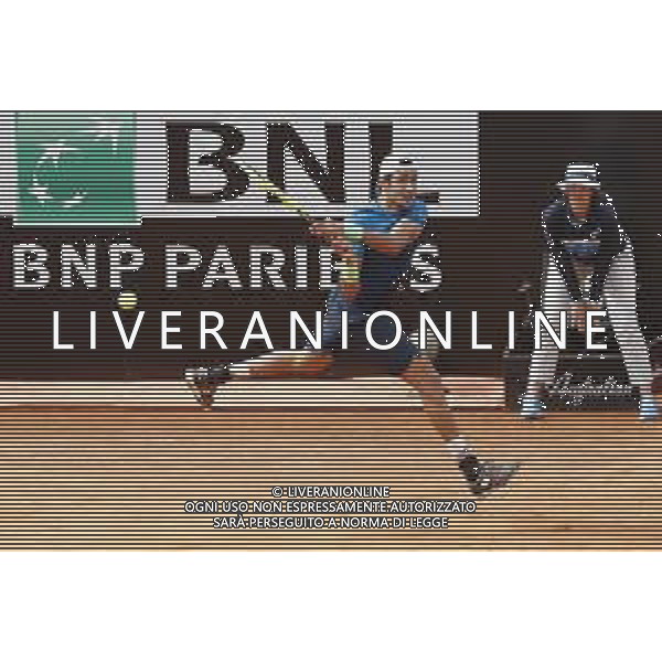 Roma 13/05/2019 - INTERNAZIONALI BNL D\' Italia 2019 - Alexander Zverev vs Matteo Berrettini - nella foto: Matteo Berrettini ©Claudio Zamagni/Agenzia Aldo Liverani s.a.s. Matteo Berrettini during the mens match between Alexander Zverev and Matteo Berrettini at the The Internazionali BNL d\'Italia 2019 at Foro Italico on May 14, 2019 in Rome, Italy. / AGENZIA ALDO LIVERANI SAS