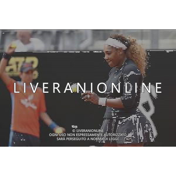 Roma 13/05/2019 - INTERNAZIONALI BNL D\' Italia 2019 - Serena Williams vs Rebecca Peterson nella foto: Serena Williams ©Claudio Zamagni/Agenzia Aldo Liverani s.a.s. Serena Williams in action during the Woman Singles match between Serena Williams and Rebecca Peterson at the The Internazionali BNL d\'Italia 2019 at Foro Italico on May 13, 2015 in Rome, Italy. / AGENZIA ALDO LIVERANI SAS