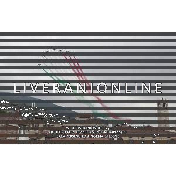 frecce tricolori sulla citta 1000 miglia , Brescia 15 maggio 2019. Ph Fotolive Filippo Venezia / AGENZIA ALDO LIVERANI SAS