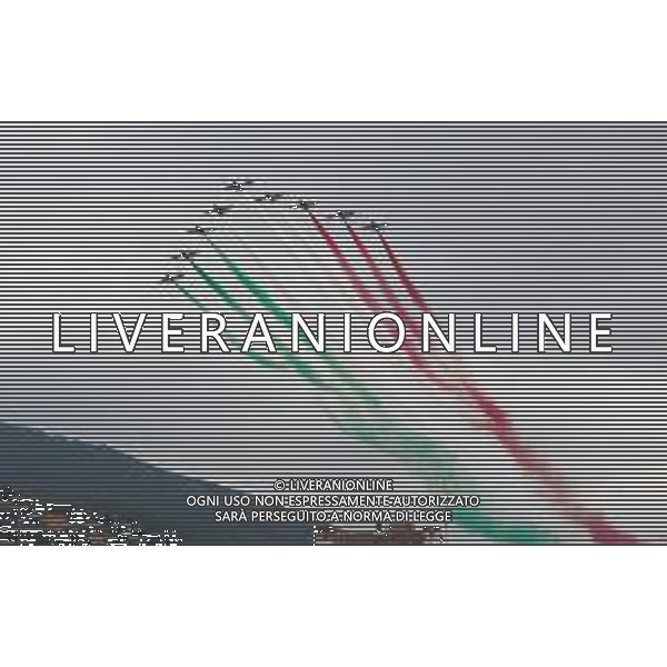 frecce tricolori sulla citta 1000 miglia , Brescia 15 maggio 2019. Ph Fotolive Filippo Venezia / AGENZIA ALDO LIVERANI SAS
