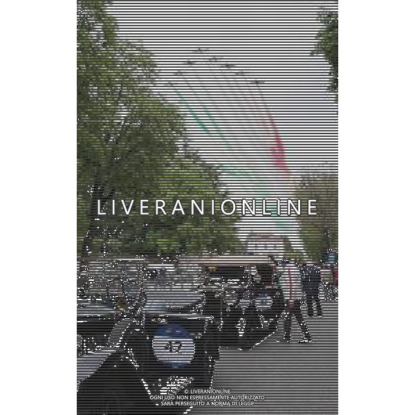 Frecce Tricolore , partenza 1000 miglia 2019, Brescia 15 maggio 2019. Ph Fotolive Simone Venezia / AGENZIA ALDO LIVERANI SAS