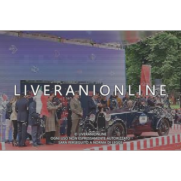 Mauro Ferrari e Andrea ferrari , partenza 1000 miglia 2019, Brescia 15 maggio 2019. Ph Fotolive Simone Venezia / AGENZIA ALDO LIVERANI SAS