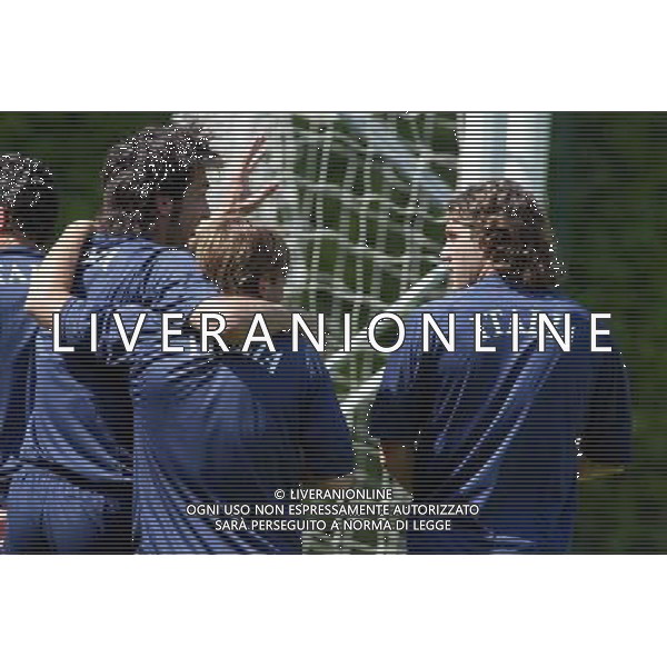 Coverciano 31/05/2005 Raduno e Allenamento della Nazionale Italiana Calcio nella foto gianluigi buffon, antonio cassano e christian vieri ph gianni nucci/agenzia aldo liverani