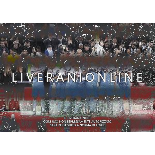 Atalanta - Lazio Finale di Coppa Italia 2019 TIM CUP 15/05/2019 - nella foto: esultanza finale con la coppa premiazione ©Claudio Zamagni/Agenzia Aldo Liverani final exultation with the trophy during Italian TIM CUP final match between Atalanta and Lazio at Rome Olympic Stadium on May 15 2019 photo credit by Claudio Zamagni/Aldo Liverani Photo Agency / AGENZIA ALDO LIVERANI SAS