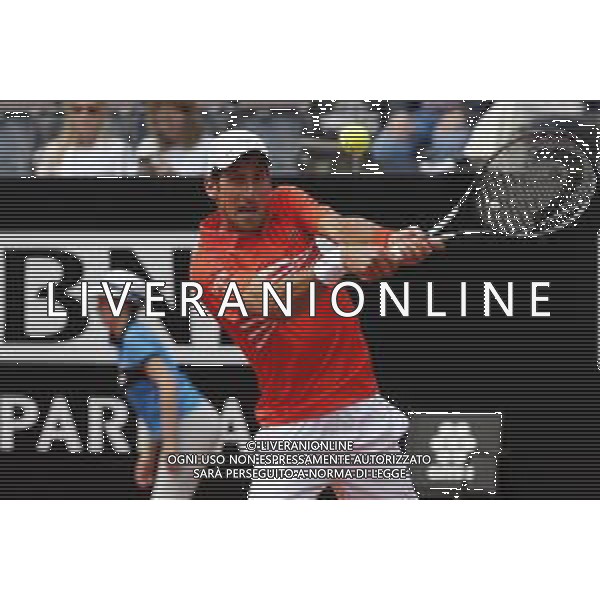 Roma 16/05/2019 - INTERNAZIONALI BNL D\' Italia 2019 - Novak Djokovic vs Denis Shapovalov - nella foto: Novak Djokovic ©Claudio Zamagni/Agenzia Aldo Liverani s.a.s. during the match between Novak Djokovic vs Denis Shapovalov at the The Internazionali BNL d\'Italia 2019 at Foro Italico on May 16, 2019 in Rome, Italy. Photo Credit by Claudio Zamagni-Aldo Liverani Photo Agency / AGENZIA ALDO LIVERANI SAS
