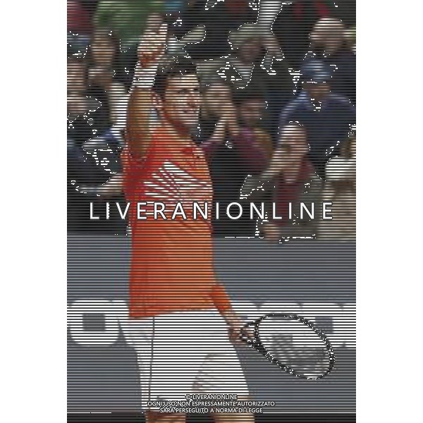 Roma 16/05/2019 - INTERNAZIONALI BNL D\' Italia 2019 - Djokovic Novak vs Philip Kohlschreiber - nella foto: Esultanza Djokovic Novak ©Claudio Zamagni/Agenzia Aldo Liverani s.a.s. Djokovic Novak during the match between Djokovic Novak vs Philip Kohlschreiber at The Internazionali BNL d\'Italia 2019 at Foro Italico on May 16, 2019 in Rome, Italy. Photo Credit by Claudio Zamagni-Aldo Liverani Photo Agency / AGENZIA ALDO LIVERANI SAS