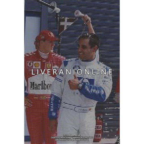 RETROSPETTIVA JUAN PABLO MONTOYA PILOTA F1 NELLA FOTO JUAN PABLO MONTOYA E MICHAEL SCHUMACHER NEL 2002 AG ALDO LIVERANI SAS