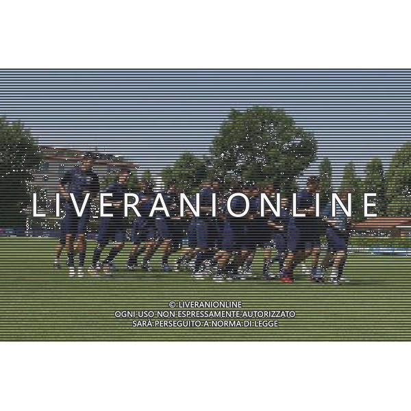 Coverciano 31/05/2005 Raduno e Allenamento della Nazionale Italiana Calcio nella foto corsa di gruppo ph gianni nucci/agenzia aldo liverani