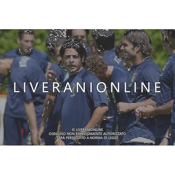 Coverciano 31/05/2005 Raduno e Allenamento della Nazionale Italiana Calcio nella foto mauro esposito e manuele blasi ph gianni nucci/agenzia aldo liverani