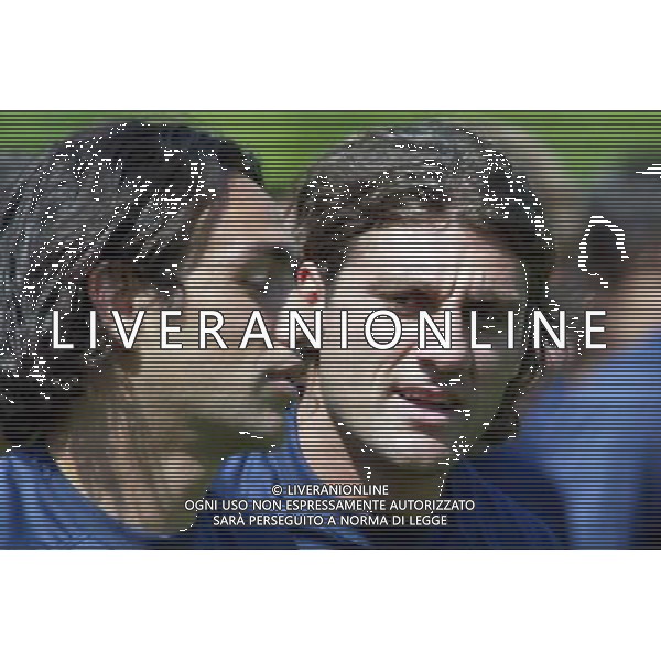 Coverciano 31/05/2005 Raduno e Allenamento della Nazionale Italiana Calcio nella foto christian vieri e alessandro nesta ph gianni nucci/agenzia aldo liverani