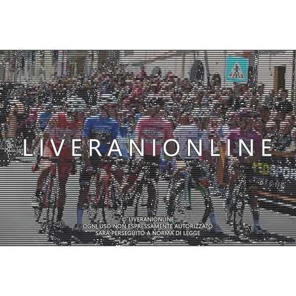 17-05-2019 Giro D\'italia; Tappa 07 Vasto - L\'aquila; 2019, Uae - Emirates; 2019, Bardiani - Csf; 2019, Trek - Segafredo; 2019, Bora - Hansgrohe; 2019, Androni Giocattoli - Sidermec; Conti, Valerio; Carboni, Giovanni; Ciccone, Giulio; Ackermann, Pascal; Masnada, Fausto; Vasto; ©SIROTTI / AGENZIA ALDO LIVERANI SAS