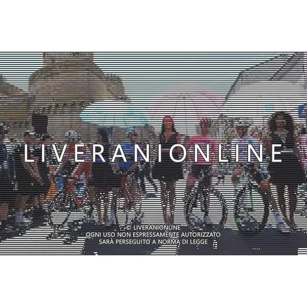 17-05-2019 Giro D\'italia; Tappa 07 Vasto - L\'aquila; 2019, Uae - Emirates; 2019, Bardiani - Csf; 2019, Trek - Segafredo; 2019, Androni Giocattoli - Sidermec; Conti, Valerio; Carboni, Giovanni; Ciccone, Giulio; Masnada, Fausto; Vasto; ©SIROTTI / AGENZIA ALDO LIVERANI SAS