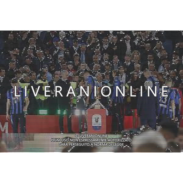 Atalanta - Lazio Finale di Coppa Italia 2019 TIM CUP 15/05/2019 - nella foto: i giocatori dell\'Atlanta ricevono la medaglia ©Claudio Zamagni/Agenzia Aldo Liverani during Italian TIM CUP final match between Atalanta and Lazio at Rome Olympic Stadium on May 15 2019 photo credit by Claudio Zamagni/Aldo Liverani Photo Agency