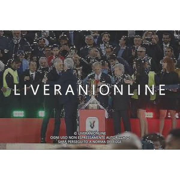 Atalanta - Lazio Finale di Coppa Italia 2019 TIM CUP 15/05/2019 - nella foto: Coach Gasperini Gian Piero (Atalanta 1907) e il presidente Gravina ©Claudio Zamagni/Agenzia Aldo Liverani Coach Gasperini Gian Piero (Atalanta 1907) an president of figs Gravinaduring Italian TIM CUP final match between Atalanta and Lazio at Rome Olympic Stadium on May 15 2019 photo credit by Claudio Zamagni/Aldo Liverani Photo Agency