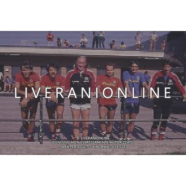 RETROSPETTIVA AGOSTINO DI BARTOLOMEI CALCIATORE NELLA FOTO MARK HATELEY-PIETRO PAOLO VIRDIS-NILS LIEDHOLM-RAY WILKINS -AGOSTINO DI BARTOLOMEI-GIULIANO TERRANEO AG ALDO LIVERANI SAS