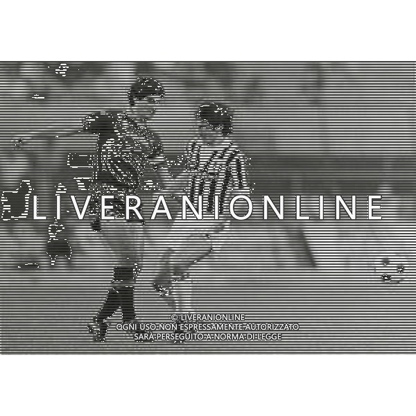 RETROSPETTIVA AGOSTINO DI BARTOLOMEI CALCIATORE NELLA FOTO AGOSTINO DI BARTOLOMEI E PAOLO ROSSI IN JUVENTUS ROMA AG ALDO LIVERANI SAS