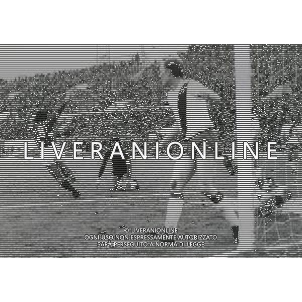 RETROSPETTIVA AGOSTINO DI BARTOLOMEI CALCIATORE NELLA FOTO AGOSTINO DI BARTOLOMEI DOPO IL GOAL IN ROMA BOLOGNA AG ALDO LIVERANI SAS