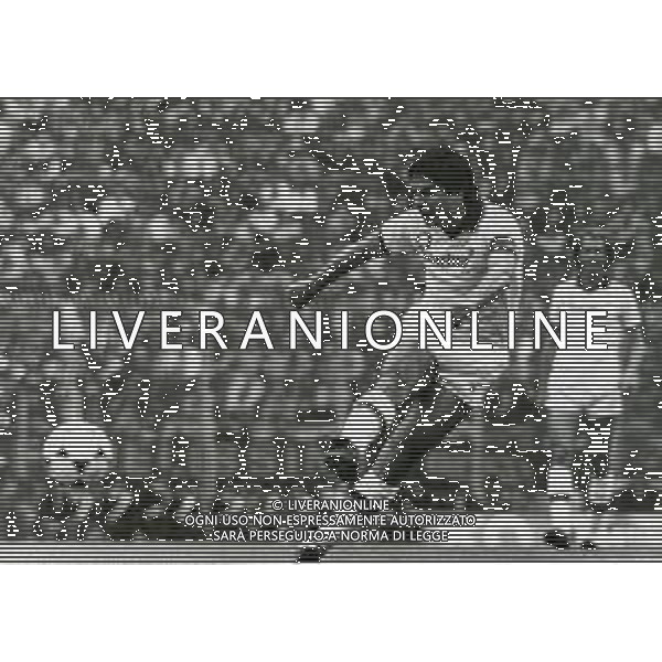 RETROSPETTIVA AGOSTINO DI BARTOLOMEI CALCIATORE NELLA FOTO AGOSTINO DI BARTOLOMEI CON LA MAGLIA DELLA ROMA AG ALDO LIVERANI SAS